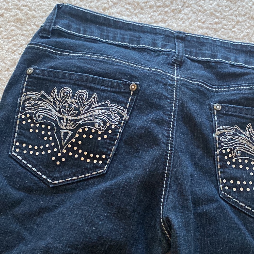 Vintage 90’s Low Rise Denim Rhinestone Jeans